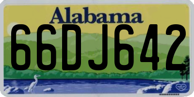 AL license plate 66DJ642