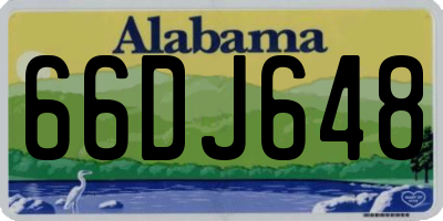 AL license plate 66DJ648