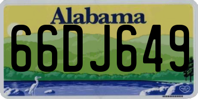 AL license plate 66DJ649