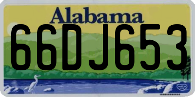 AL license plate 66DJ653