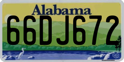AL license plate 66DJ672