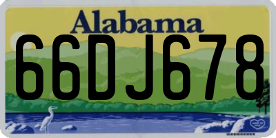 AL license plate 66DJ678