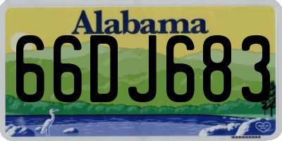 AL license plate 66DJ683