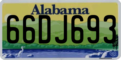 AL license plate 66DJ693