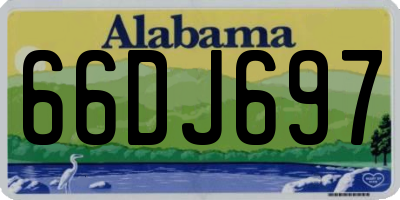 AL license plate 66DJ697
