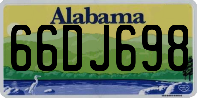 AL license plate 66DJ698