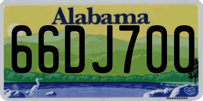 AL license plate 66DJ700