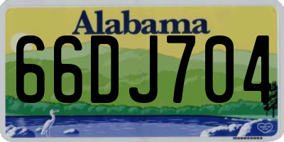 AL license plate 66DJ704