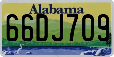 AL license plate 66DJ709