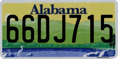 AL license plate 66DJ715