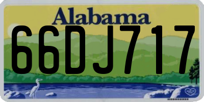 AL license plate 66DJ717