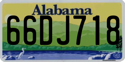 AL license plate 66DJ718