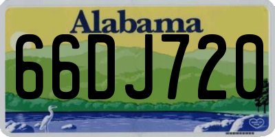 AL license plate 66DJ720