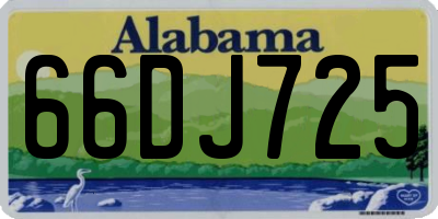 AL license plate 66DJ725