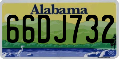 AL license plate 66DJ732