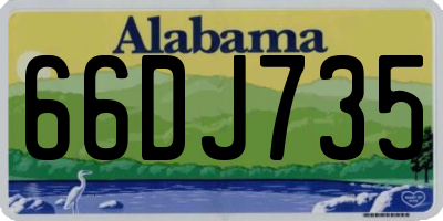 AL license plate 66DJ735