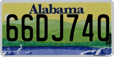 AL license plate 66DJ740
