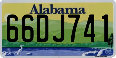 AL license plate 66DJ741