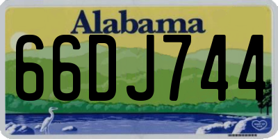 AL license plate 66DJ744