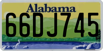 AL license plate 66DJ745