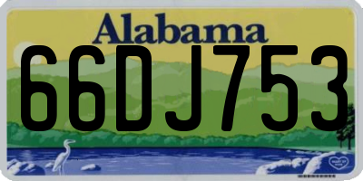 AL license plate 66DJ753