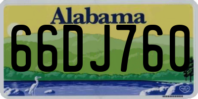 AL license plate 66DJ760