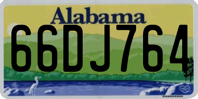 AL license plate 66DJ764
