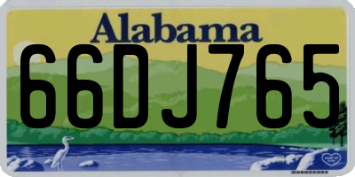 AL license plate 66DJ765