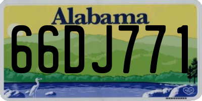 AL license plate 66DJ771