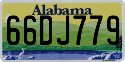 AL license plate 66DJ779