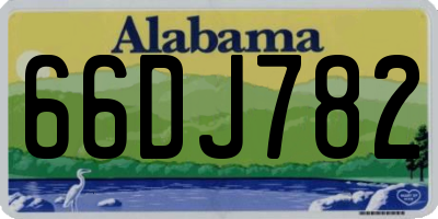 AL license plate 66DJ782