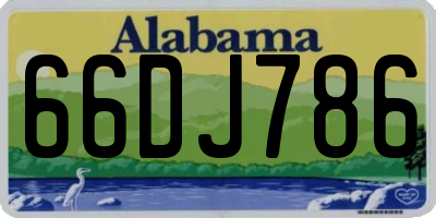 AL license plate 66DJ786