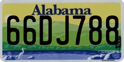 AL license plate 66DJ788