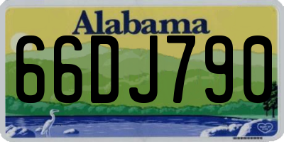AL license plate 66DJ790