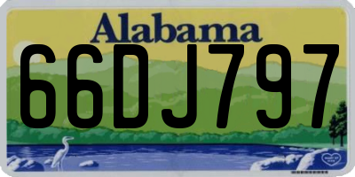 AL license plate 66DJ797