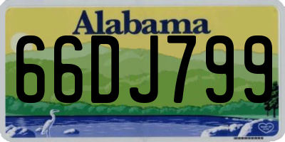 AL license plate 66DJ799