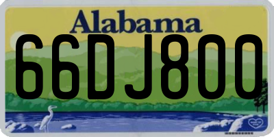 AL license plate 66DJ800