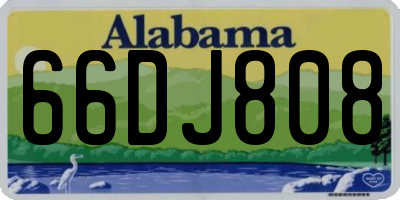 AL license plate 66DJ808