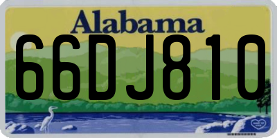 AL license plate 66DJ810