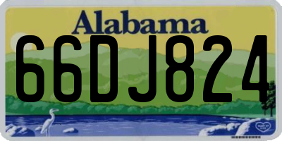 AL license plate 66DJ824