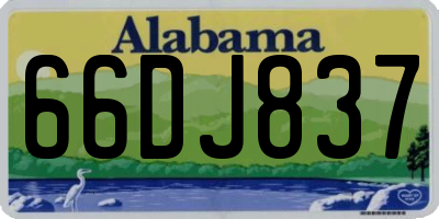 AL license plate 66DJ837