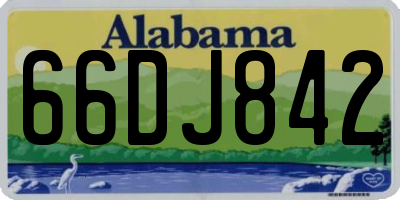 AL license plate 66DJ842