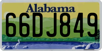 AL license plate 66DJ849