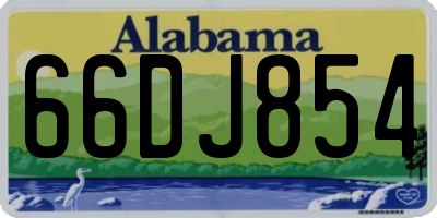 AL license plate 66DJ854