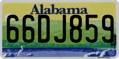 AL license plate 66DJ859