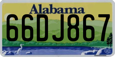 AL license plate 66DJ867