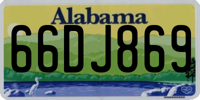 AL license plate 66DJ869