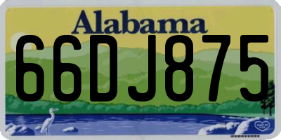 AL license plate 66DJ875