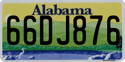 AL license plate 66DJ876