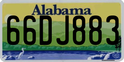 AL license plate 66DJ883
